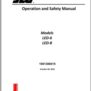JLG LED-6 and LED-8 Operation Safety Manual 1001309415