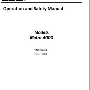 JLG Metro 4000 Operation Safety Manual 1001310756