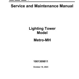 JLG Metro-MH Service and Maintenance Manual 1001309811