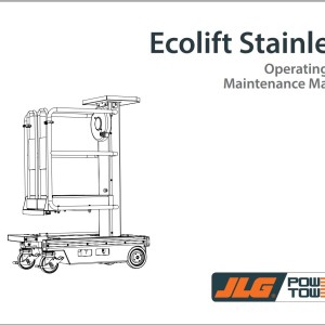 JLG POWER TOWERS ECOLIFT S Operation Maintenance Manual 1001308874