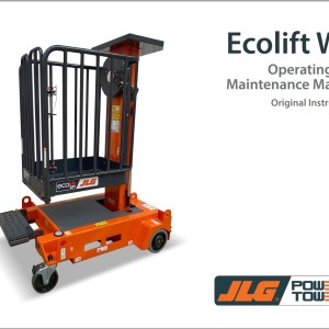 JLG POWER TOWERS ECOLIFTWR Operation Maintenance Manual 1001301952