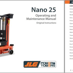 JLG POWER TOWERS NANO 25 Operation Maintenance Manual 1001284381