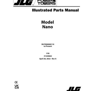 JLG POWER TOWERS NANO Parts Manual 31220662