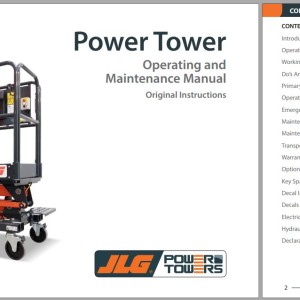 JLG POWER TOWERS POWER TOWER Operation Maintenance Manual 1001289615