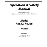 JLG R2632 R3246 PVC 2304 Operation Safety Manual 31221562