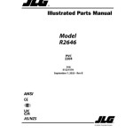 JLG R2646 PVC 2304 Parts Manual 31221576