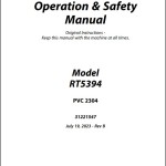 JLG RT5394 PVC 2304 Operation Safety Manual 31221547
