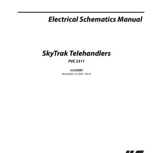 JLG SKYTRAK 10042 10054 12054 6034 6042 8042 PVC 2311 Electrical Schematic 31223097