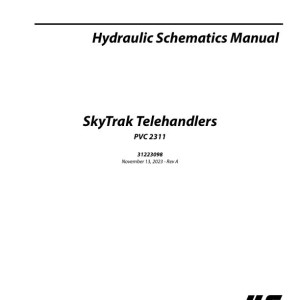 JLG SKYTRAK 10042 10054 12054 6034 6042 8042 PVC 2311 Hydraulic Schematic 31223098