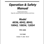 JLG SKYTRAK 10042 10054 12054 6036 6042 8042 PVC 2205 Operation Safety Manual 31211849