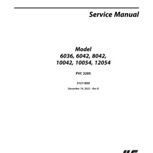 JLG SKYTRAK 10042 10054 12054 6036 6042 8042 PVC 2205 Service and Maintenance Manual 31211850