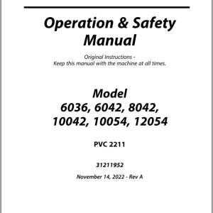 JLG SKYTRAK 10042 10054 12054 6036 6042 8042 PVC 2211 Operation Safety Manual 31211952
