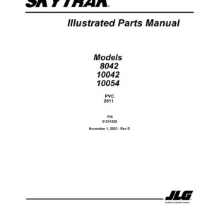 JLG SKYTRAK 10042 10054 8042 PVC 2011 Parts Manual 31211528