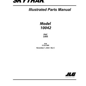 JLG SKYTRAK 10042 PVC 2305 Parts Manual 31221589