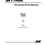 JLG SKYTRAK 10054 PVC 2105 Parts Manual 31211625