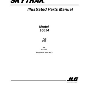 JLG SKYTRAK 10054 PVC 2105 Parts Manual 31211625