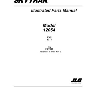 JLG SKYTRAK 12054 PVC 2011 Parts Manual 31211529