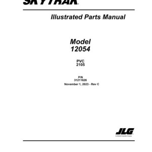JLG SKYTRAK 12054 PVC 2105 Parts Manual 31211626