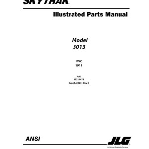 JLG SKYTRAK 3013 PVC 1911 Parts Manual 31211478