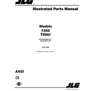 JLG T350 T500J Parts Manual 3121199
