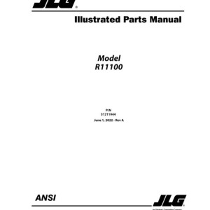 JLG R11100 Parts Manual 31211944