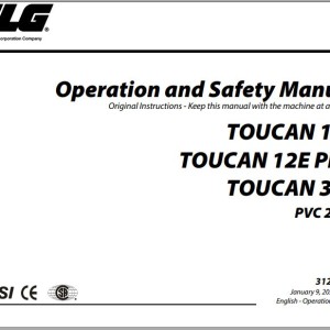 JLG TOUCAN 12E 12E Plus 32E Operation Safety Manual 31210313