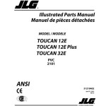 JLG TOUCAN 12E 12E Plus 32E PVC 2101 Parts Manual 31210402