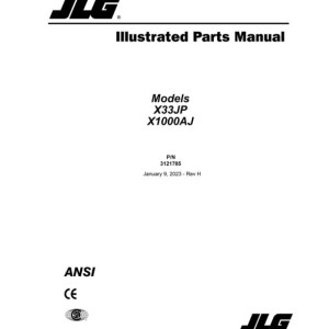 JLG X1000AJ X33JP Parts Manual 3121785
