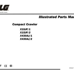 JLG X15JP X430AJ Parts Manual 3121778