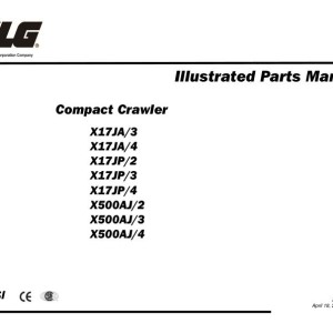 JLG X17JP X500AJ Parts Manual 3121613