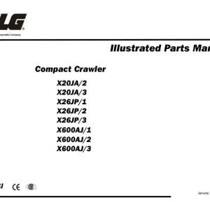JLG X20JP X26JP X600AJ Parts Manual 31217110