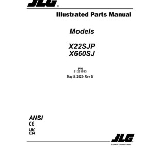 JLG X22SJP X660SJ Parts Manual 31221533