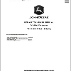 John Deere 345GLC Repair Technical Manual TM14304X19