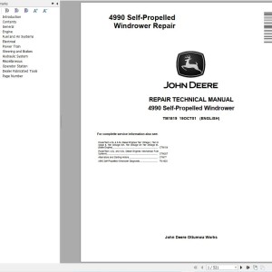 John Deere 4990 Repair Technical Manual TM1819