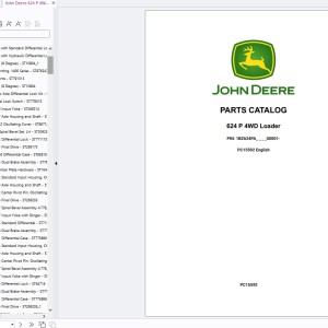 John Deere 624 P 4WD Parts Catalog PC15592