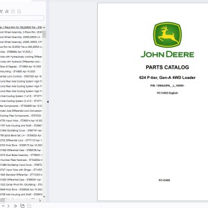 John Deere 624 P-TIER Loaders Parts Catalog PC15493