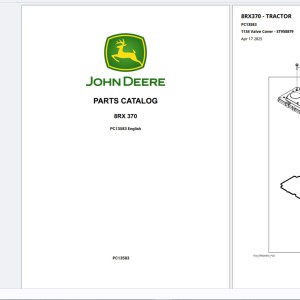 John Deere 8RX 370 Parts Catalog PC13583