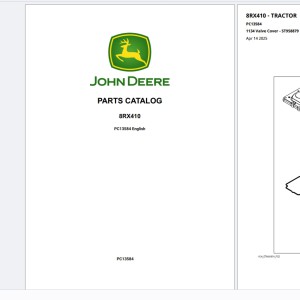 John Deere 8RX410 Parts Catalog PC13584