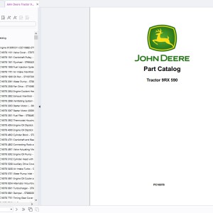 John Deere 9RX 590 Parts Catalog PC16078