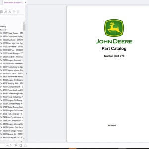 John Deere 9RX 770 2025 Parts Catalog PC16654