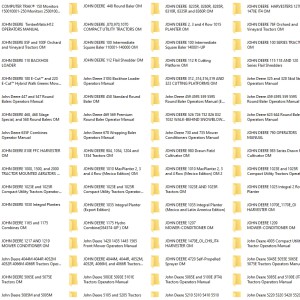 John Deere Full Collection 47 GB PDF Parts Catalog, Operator Technical Manuals