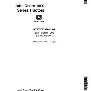 John Deere 1000 Series Tractor Service Manual SM2033