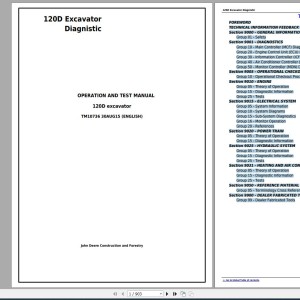 John Deere 120D Diagnostic Operation and Test Manual TM10736