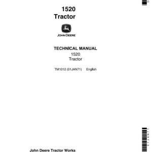 John Deere 1520 Tractor Technical Manual TM1012