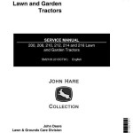John Deere 200 208 210 212 214 216 Lawn Garden Tractor Service Manual SM2105