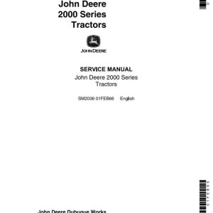 John Deere 2010 Tractor Service Manual SM2036