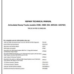 John Deere 250D 300D Truck Articulated Dump Repair Technical Manual TM1161John Deere 250D 300D Truck Articulated Dump Re