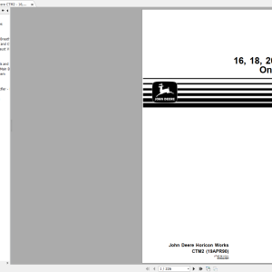 John Deere 316 318 420 Technical Manual TM1590 CTM2