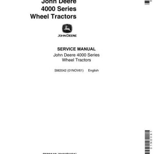 John Deere 4010 Wheel Tractor Service Manual SM2042