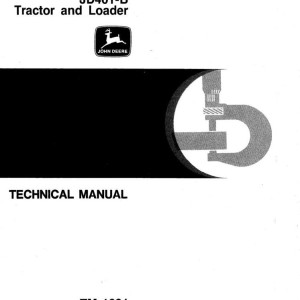 John Deere 401B Tractor Loader Technical Manual TM1091
